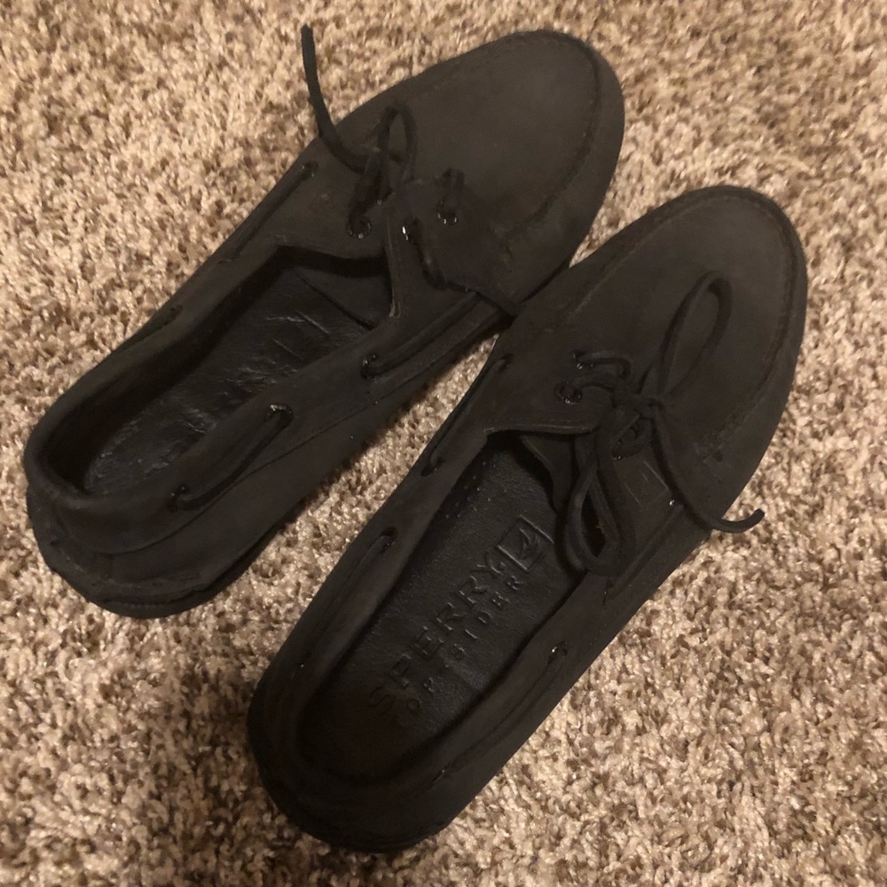 Men’s black Sperrys Size 10.5